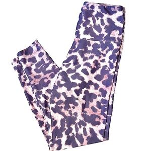 Pink/gray Animal Print Onzie Leggings Sz Small